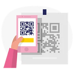 QRコードから申し込みするイメージ